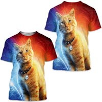 Men Unisex Tee T Shirt 3d Print Cat Graphic Prints