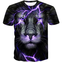Lion Animal Tee T-shirt 3d Print Graphic Summer Shirt — Mens T Shirts