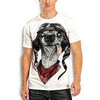 Men's Tees T-shirt 3d Dog Graphic Prints Animal Short Sleeve Daily Tops Basic Casual White