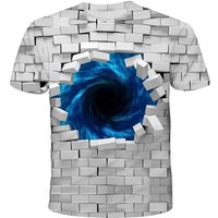 T Shirt Spriral 3d Print Short Sleeve Daily Tops Streetwear