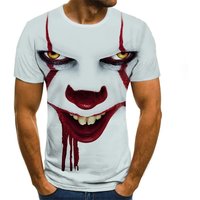 Tee T-shirt 3d Print Graphic Joker 3d Print Short Sleeve Halloween Tops Streetwear — Mens T Shirts