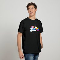 Unicorn Kitty Rainbow T-shirt - Flying Unicat Caticorn — T-shirts pour hommes