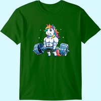 Unicorn Weightlifting T Shirt Deadlift Fitness Gym Women Tee
