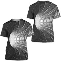 Tee T Shirt 3d Print Graphic Optical Illusion Print Short Sleeve Daily Tops Basic Designer