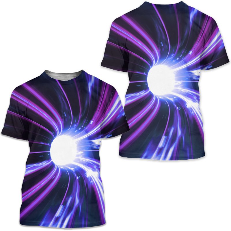T Shirt 3d Print Graphic Optical Illusion Print — T-shirts pour hommes