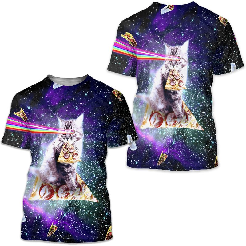 Cat Graphic 3d Shirt — T-shirts pour hommes
