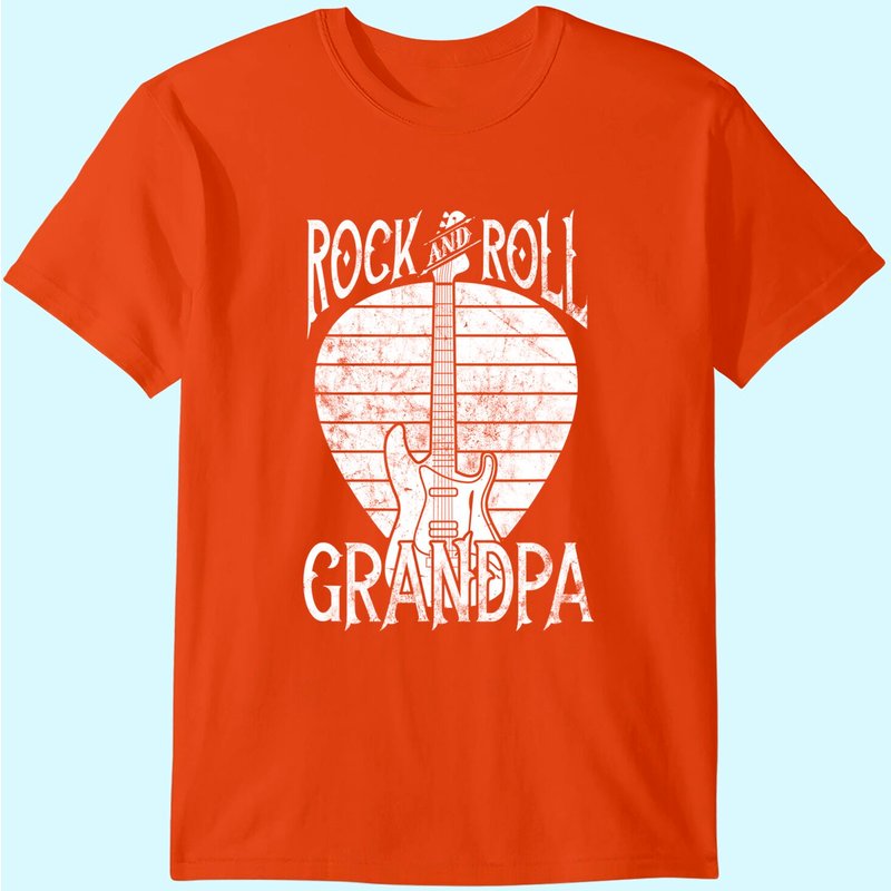 Rock N Roll Grandpa Vintage Guitar Player Gift T-shirt — T-shirts pour hommes
