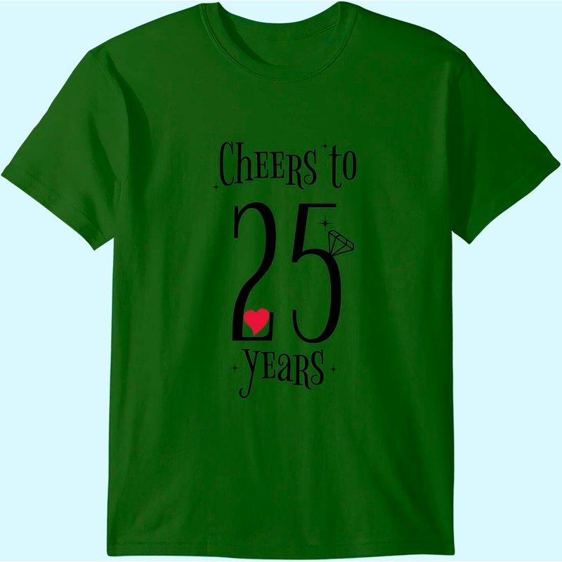 Cheers To 25 Years - 25th Wedding Anniversary T-shirt — T-shirts pour hommes