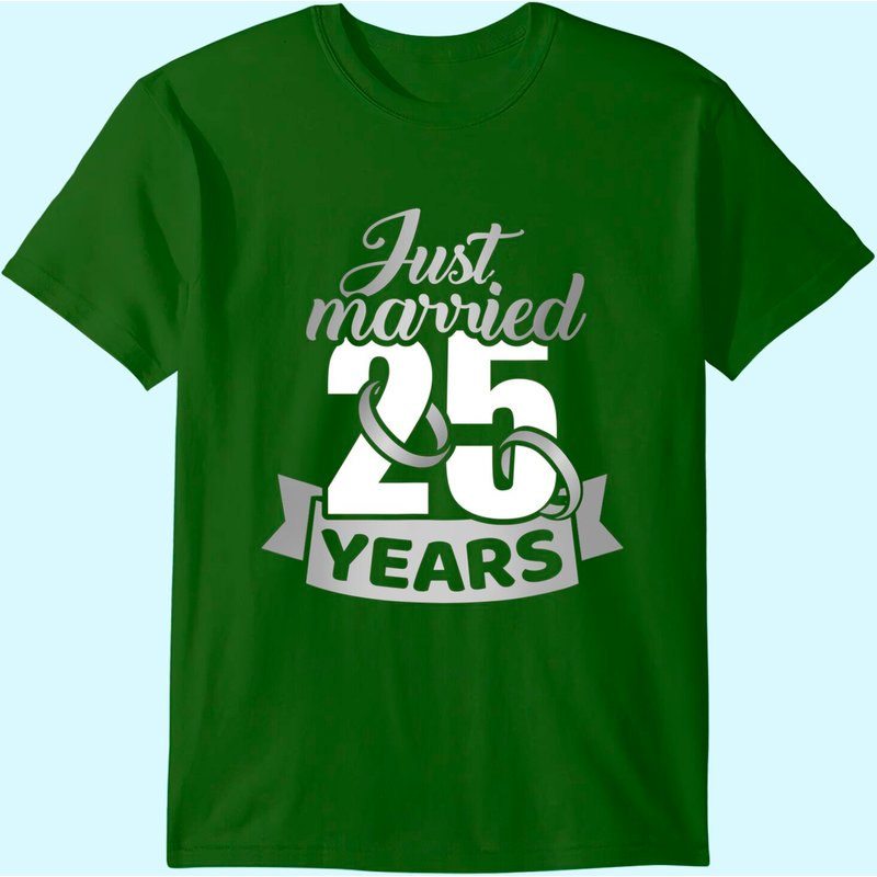 Just Married 25 Years 25th Wedding Anniversary T-shirt