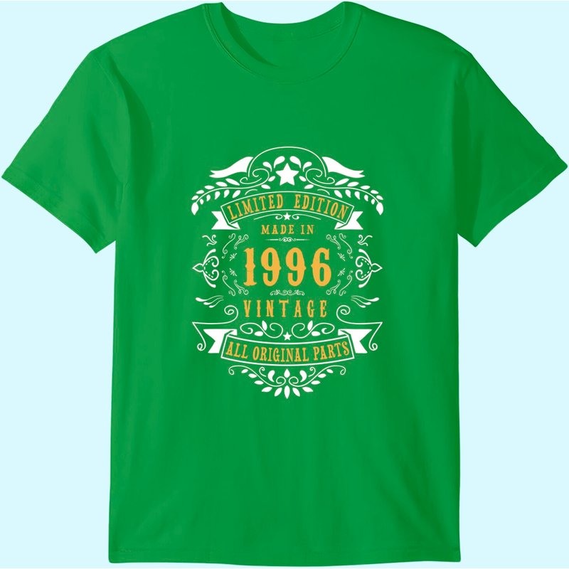 25 Years Old Made In 1996 25th Birthday, Anniversary Gift T-shirt — Mens T Shirts