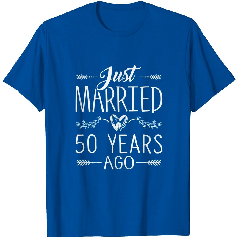 50th Wedding Anniversary Gifts 50 Years Marriage Matching T-shirt — Mens T Shirts