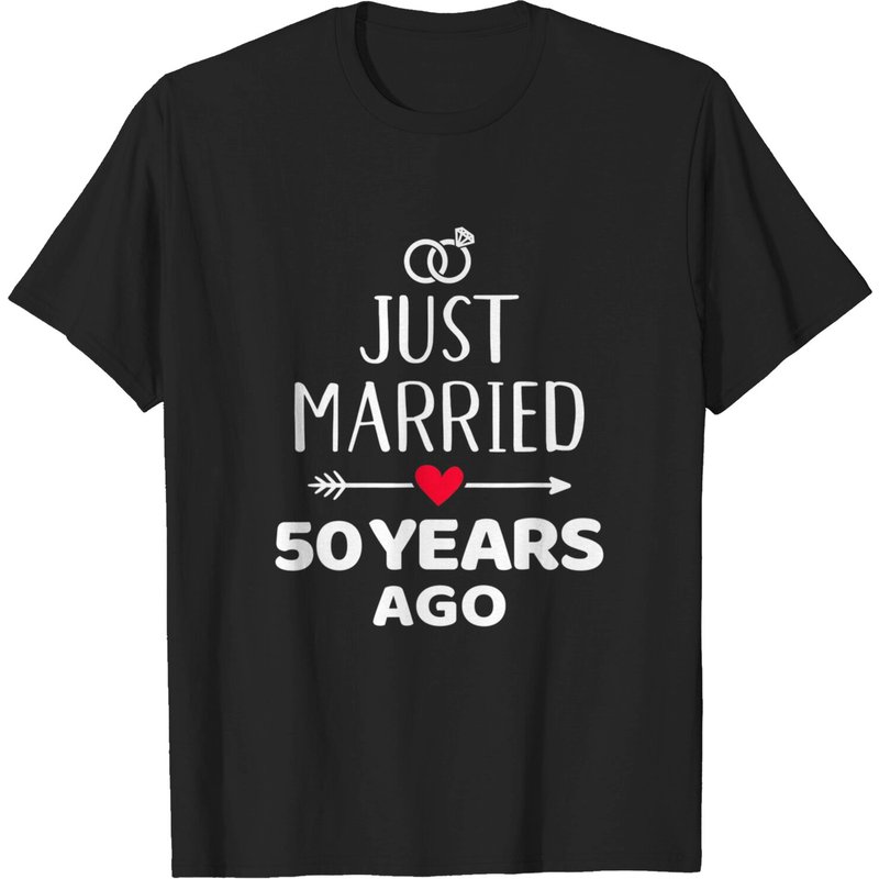 Just Married 50 Years Ago Golden Wedding Anniversary T-shirt — T-shirts pour hommes