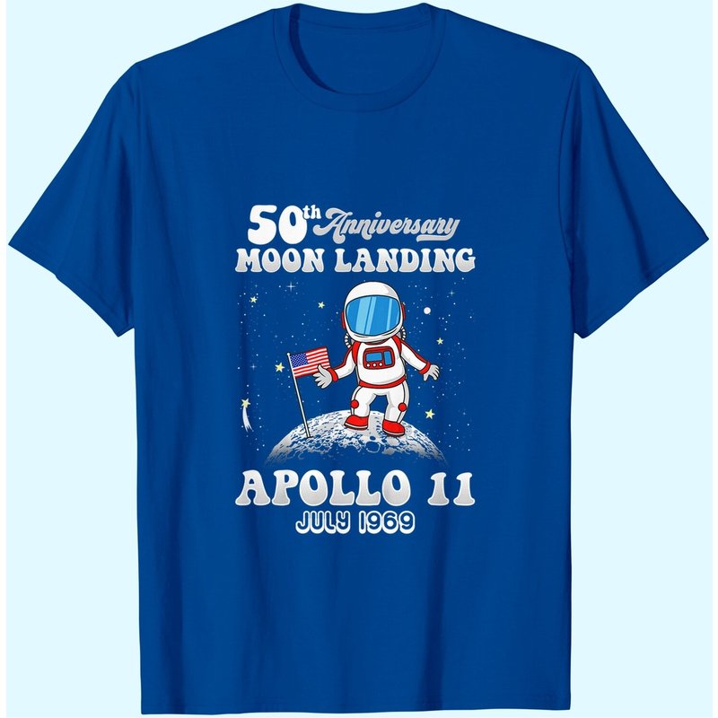 Kids 50th Anniversary Moon Landing Apollo 11 Astronaut Walk Shirt — T-shirts pour hommes