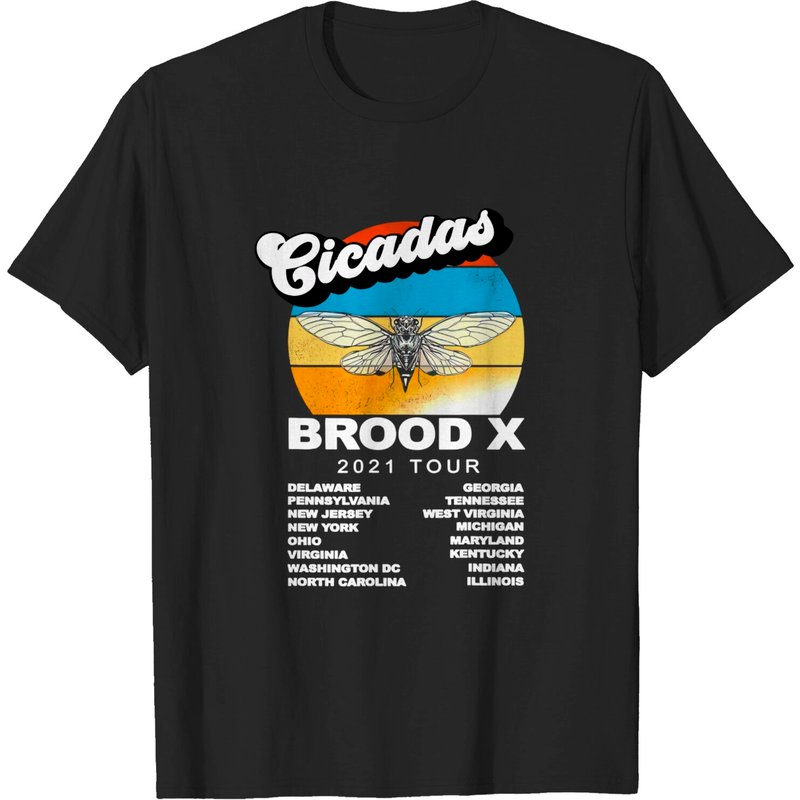 Cicada Unisex T Shirt Brood X 2021 Tour — T-shirts pour hommes