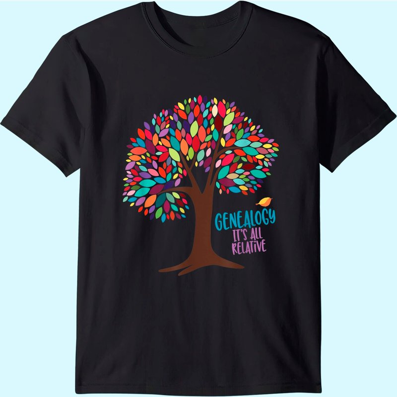 Genealogy Is All Relative. Family Historian Tee — T-shirts pour hommes