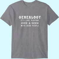 Men's Genealogy Shirt, Playing Hide & Seek, Genealogist Gift T-shirt