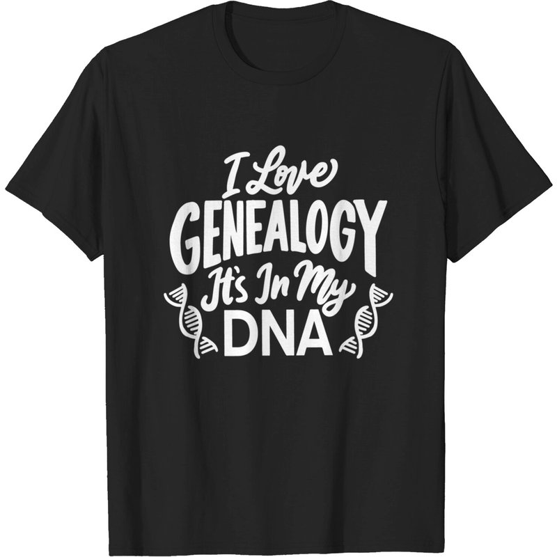 I Love Genealogy It's In My Dna Humor Fun T-shirt — T-shirts pour hommes