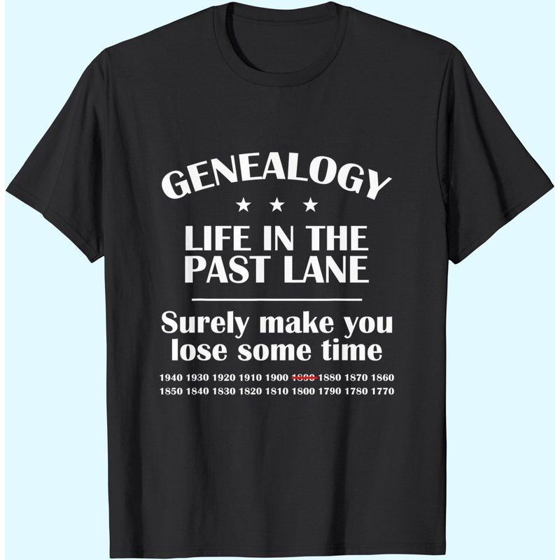 Genealogist Genealogy Sarcastic Puns Life In The Past Lane T-shirt — T-shirts pour hommes