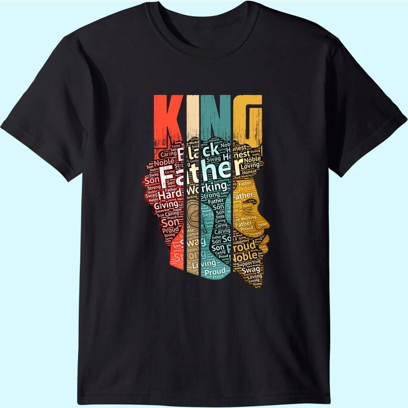 Black Father Mens Strong Black King T Shirt — T-shirts pour hommes