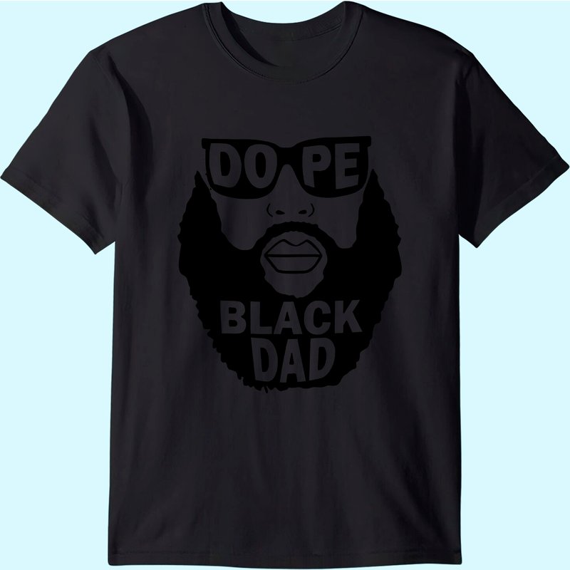 Dope Black Dad Gift Father's Day T Shirt — T-shirts pour hommes