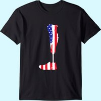 American Flag Prosthetic Leg Patriotic Amputee Shirt