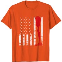 Amputee Patriotic Prosthetic Leg Flag T-shirt