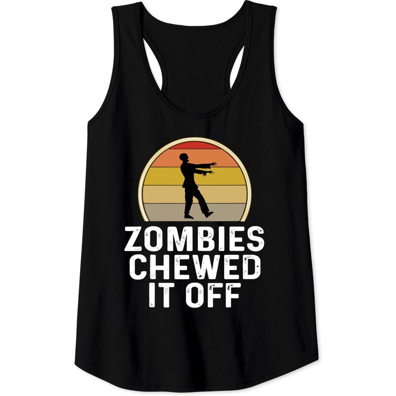 Funny Arm Leg Amputee Shirt Recovery Gift Zombies Chewed Off Tank Top — T-shirts pour hommes