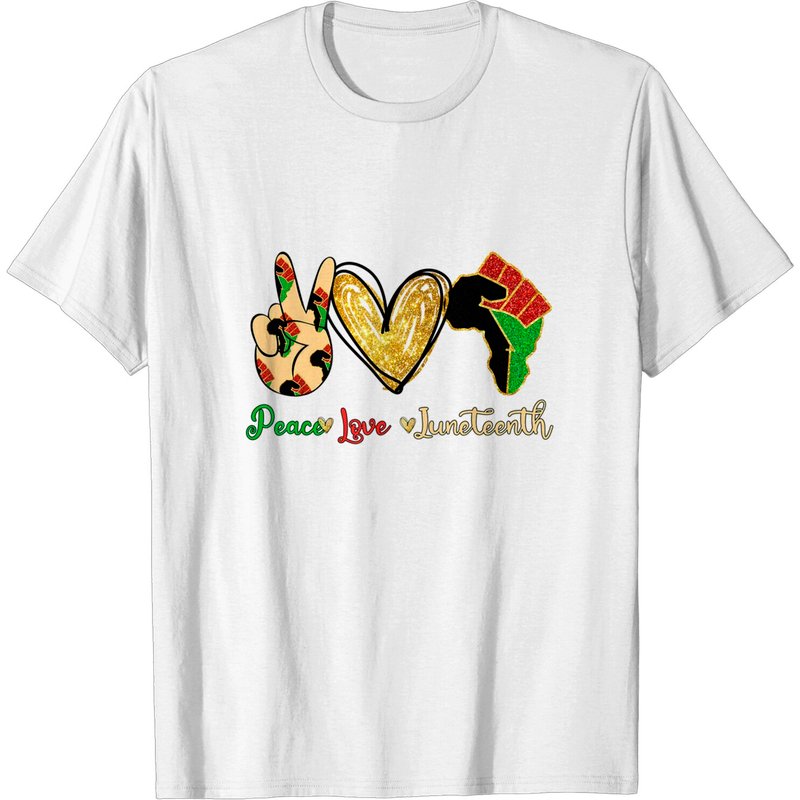 Peace Love Juneteenth T-shirt — T-shirts pour hommes