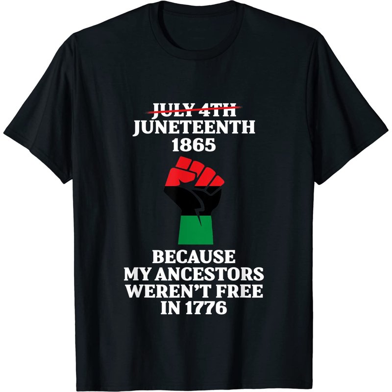 Juneteenth Ancestors Black African American Flag Pride T-shirt
