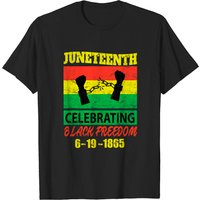 Juneteenth Celebrating Black Freedom 1865 Flag T-shirt