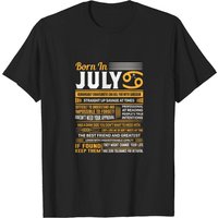 July Birthday Gifts - Born In July Cancer T-shirt