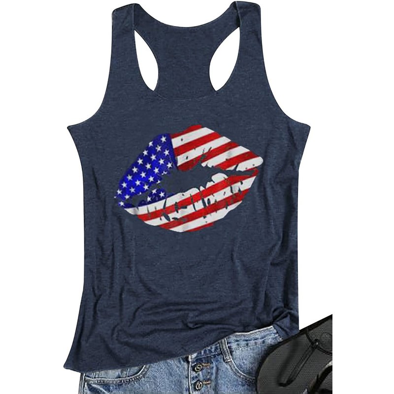American Flag Tank Top Women 4th Of July Patriotic Vest Party Like It's 1776 Independence Day Racerback Tanks — T-shirts pour hommes