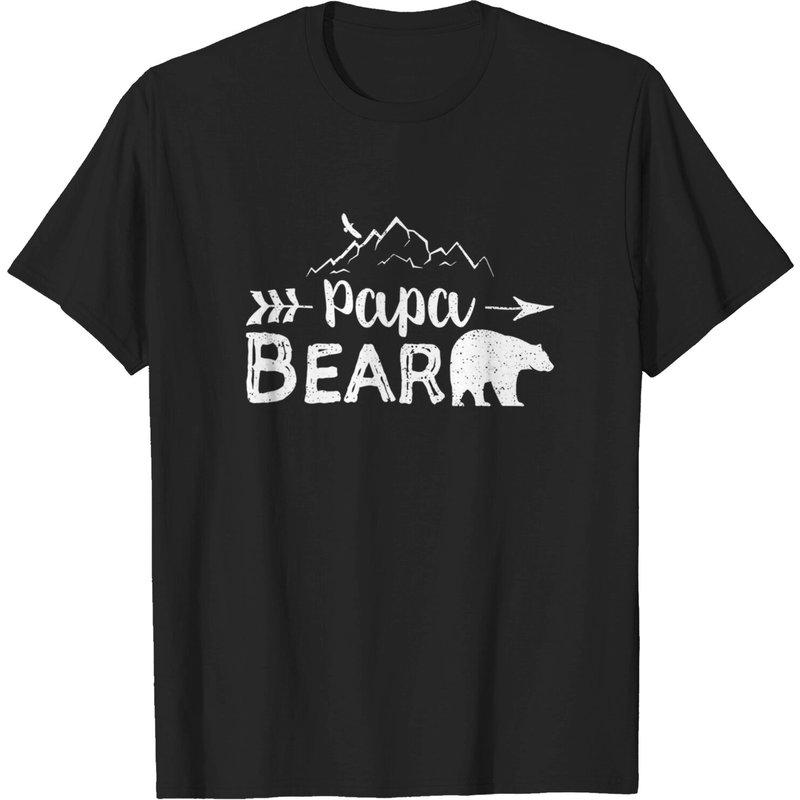 Mens Papa Bear Shirt Matching Family Mama Papa Bear Camping Gift — T-shirts pour hommes