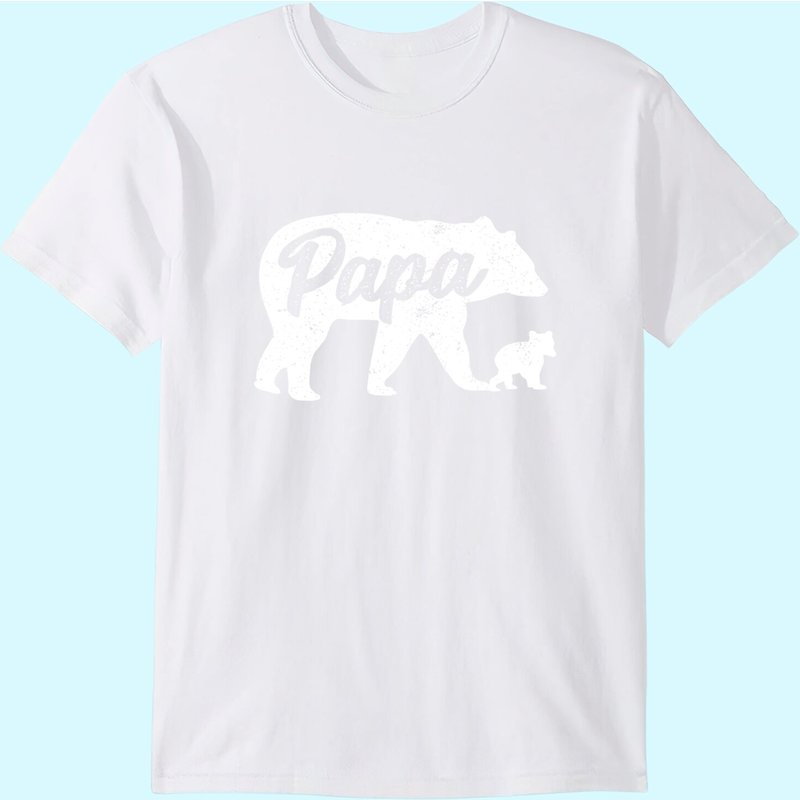 Vintage Papa Father Bear With 1 Cub Father's Day T-shirt