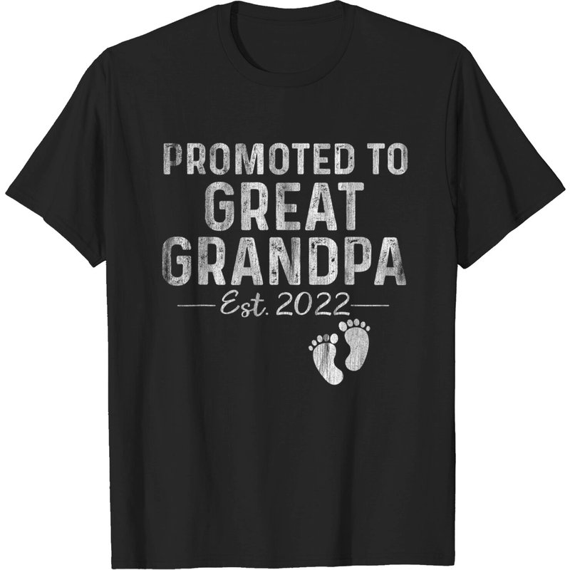 Mens Promoted To Great Grandpa Est 2022 Shirt Father's Day Gifts T-shirt — T-shirts pour hommes