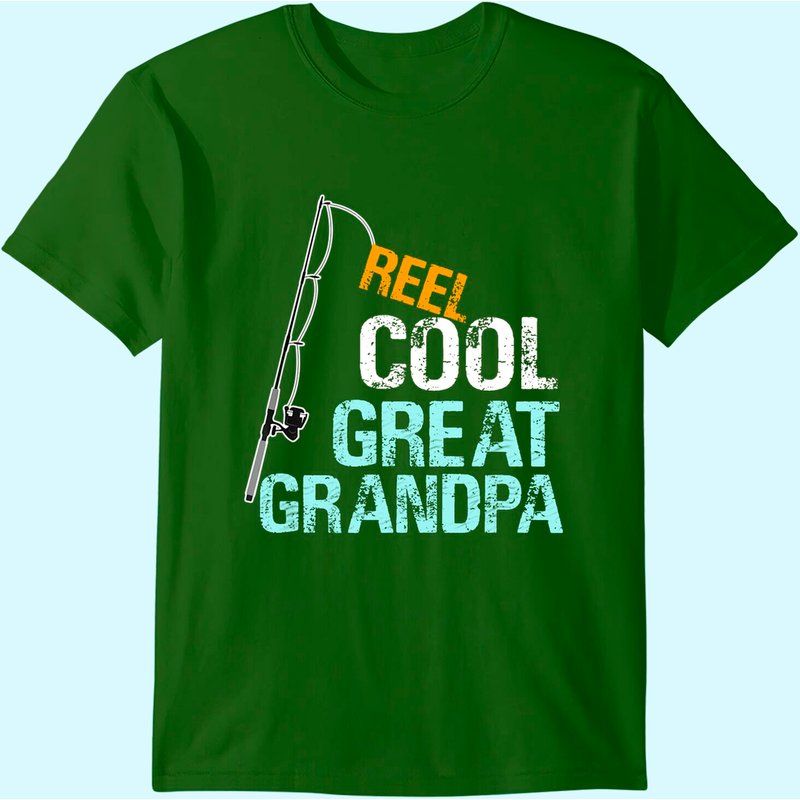 Mens Reel Cool Great Grandpa Gift From Granddaughter Grandson T-shirt — Mens T Shirts