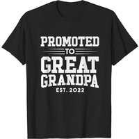 Men's T Shirt Promoted To Great Grandpa 2022