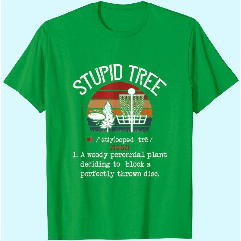 Stupid Tree Disc Golf Vintage T-shirt — T-shirts pour hommes