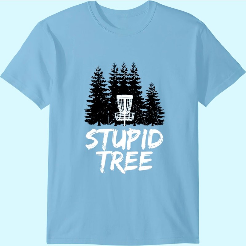 Stupid Tree Disc Golf T Shirt Funny Frisbee Golf Tee Shirt — T-shirts pour hommes