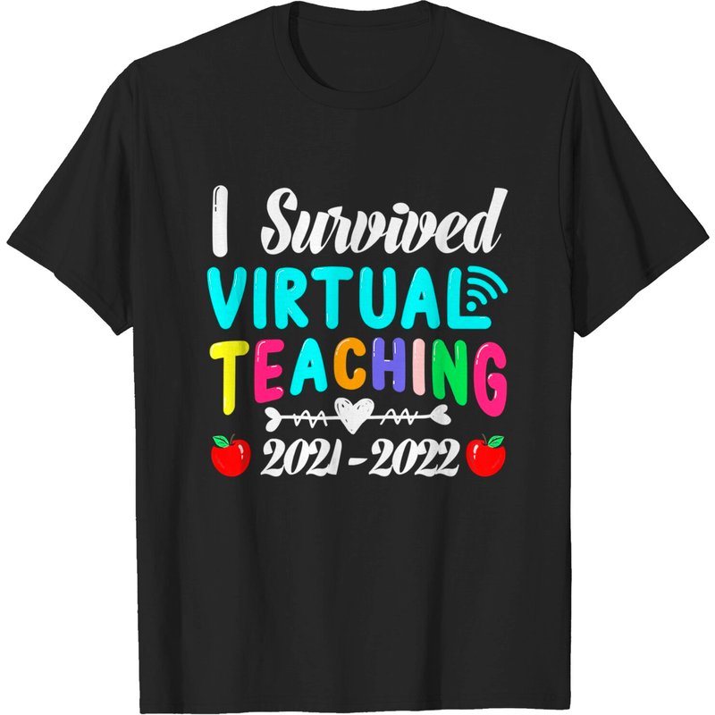 I Survived Virtual Teaching End Of Year Teacher 2021 2022 T-shirt — T-shirts pour hommes