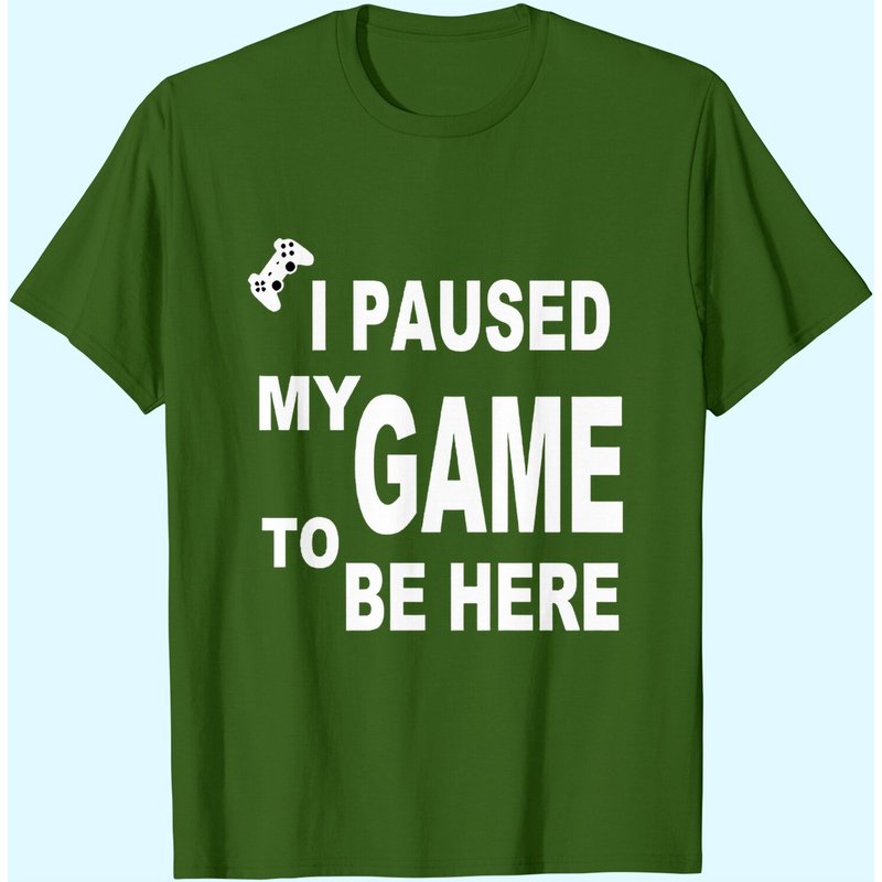 Ursporttech I Paused My Funny Game To Be Here Graphic Gamer Humor Joke Men T Shirts — T-shirts pour hommes