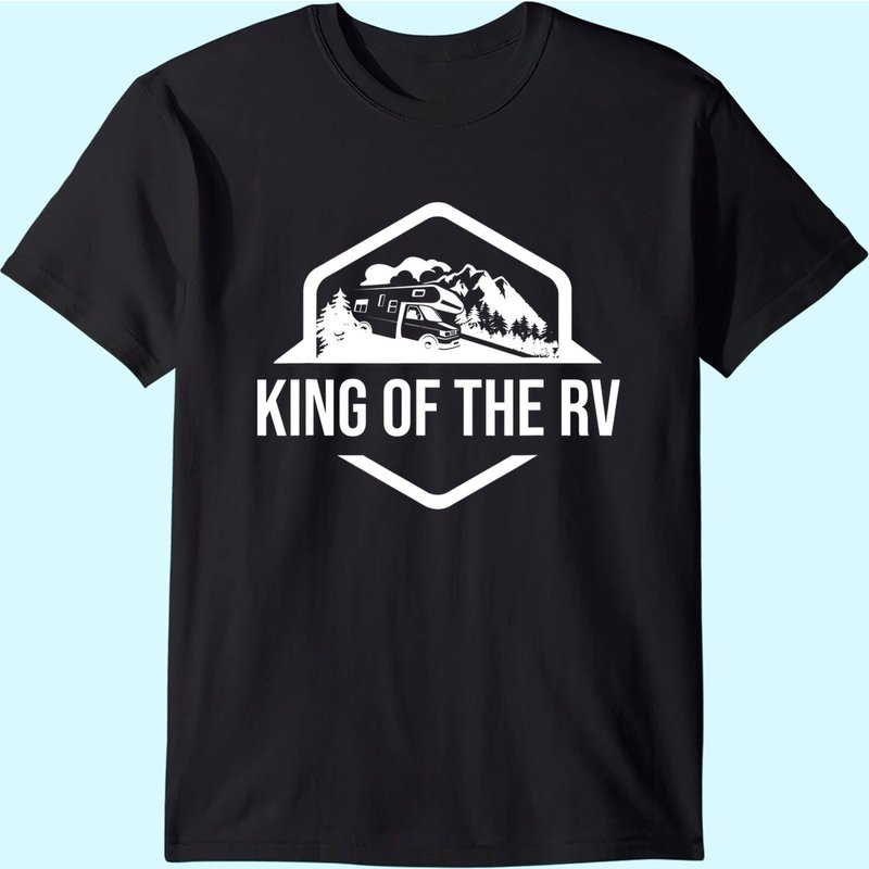 Mens King Of The Rv T-shirt Funny Camping Shirt Rv Road Trip Gift — T-shirts pour hommes
