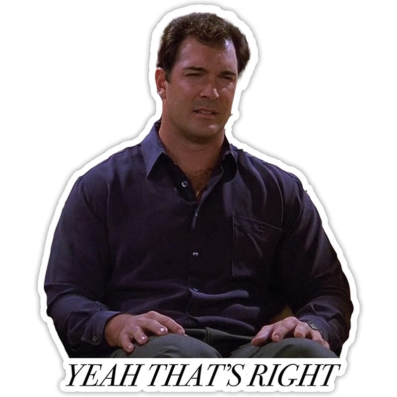 Seinfeld David Puddy Sticker 3"