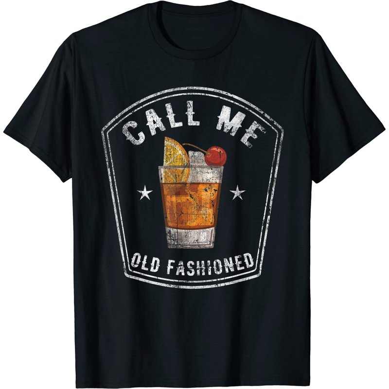 Vintage Call Me Old Fashioned Whiskey Funny T-shirt — T-shirts pour hommes