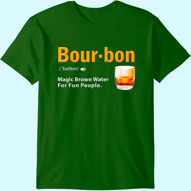 Whiskey Bourbon Definition Shirt Magic Brown Water Kentucky T-shirt — T-shirts pour hommes