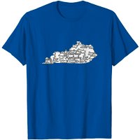 Kentucky T-shirt I Bourbon Trail Map Gift Shirt I Men Women