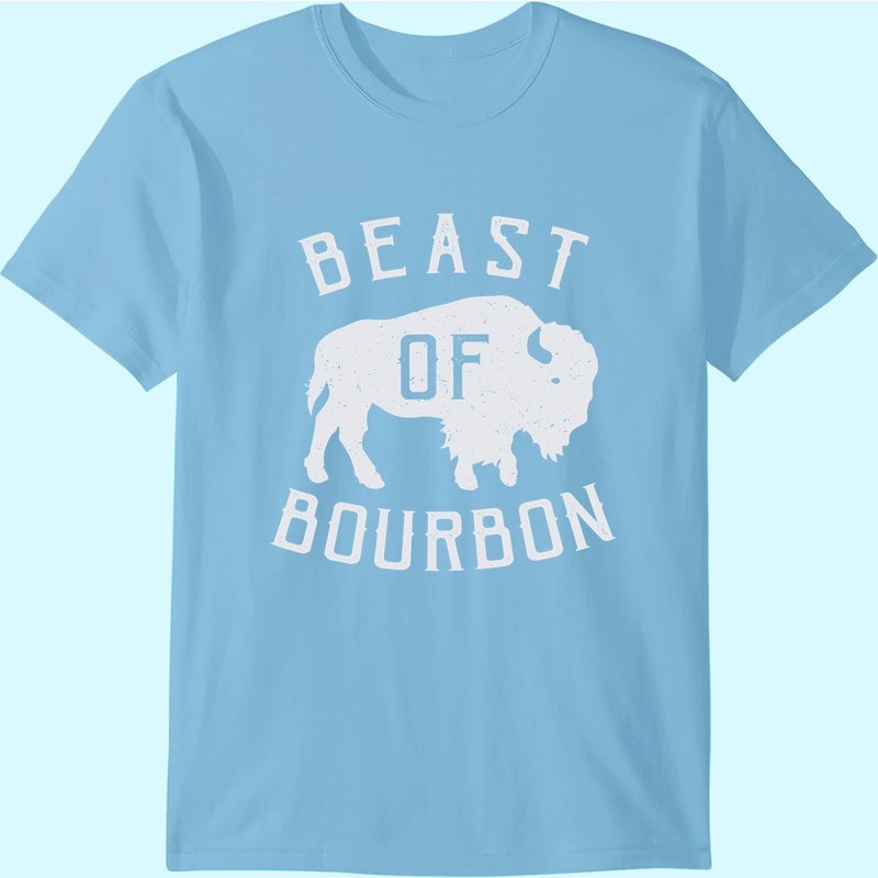 Beast Of Bourbon Drinking Whiskey Design Bison Buffalo Party T-shirt — T-shirts pour hommes