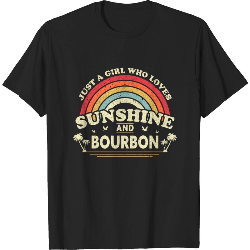 Bourbon Shirt Just A Girl Who Loves Sunshine And Bourbon T-shirt — T-shirts pour hommes