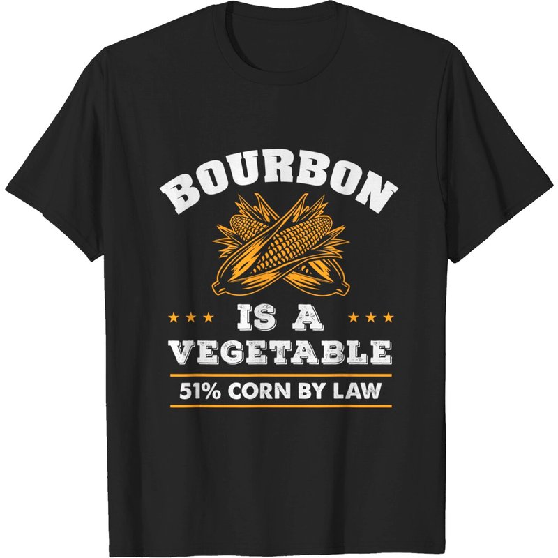 Bourbon Is A Vegetable - Whiskey - Funny Bourbon Drinking T-shirt — T-shirts pour hommes