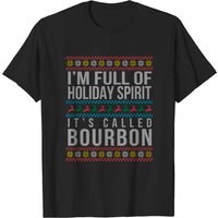 Ugly Christmas Drinking Bourbon Holiday Party T-shirt